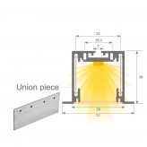 Luminária Linear LED - embutida - MOSCOU MINI  PRATA - 0,5m - 1m - 1,5m - 2m - IP54
