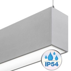 Lâmpada linear Pendente - MUNIQUE PRATA - 0,5m - 1m - 1,5m - 2m - IP20