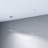 Lampe linéaire Suspension - MUNICH MINI ARGENT - 0,5m - 1m - 1,5m - 2m - IP54