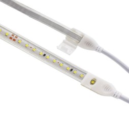 Fita de LED 10W Regulável 220V AC SMD 2835 120 LED/m Branco quente IP65 - 10mm