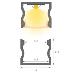 Linear LED Batten - NEW YORK  SILVER - 0.5m - 1m - 1.5m - 2m - IP54