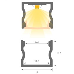 Regleta Lineal LED - NEW YORK BLANCO - 0.5m - 1m - 1,5m - 2m - IP54