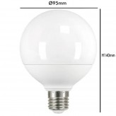 Bombilla LED Globo E27 G95 300º 15W