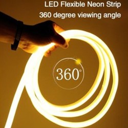 Neón LED CIRCULAR Flexivel 220V Bobina  25m 16mm  - 9,6W/m - Rosa