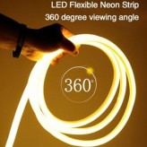LED Neon Flex Lichtschlauchrolle RUND 220V 25m 16mm  - 9,6W/m - Orangefarben