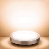 Plafón LED Circular Superficie Acero Inox 15W - CCT