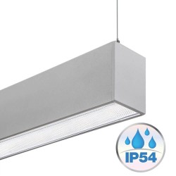 Lâmpada linear Pendente - MUNIQUE MINI PRATA - 0,5m - 1m - 1,5m - 2m - IP54