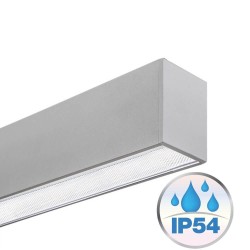 Regleta Lineal LED - MUNICH MINI PLATA - 0.5m - 1m - 1,5m - 2m - IP54