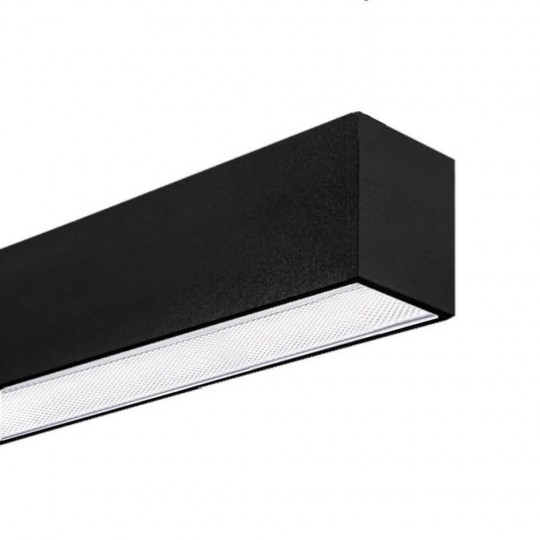 Régua linear LED - MUNIQUE MINI PRETO - 0,5m - 1m - 1,5m - 2m - IP54