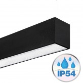 Régua linear LED - MUNIQUE MINI PRETO - 0,5m - 1m - 1,5m - 2m - IP54