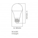 Lâmpada LED 15W E27 A60 180° - OSRAM CHIP DURIS E 2835