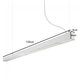 Lâmpada Linear Pendente LED 36W - SKIVE - 150cm - 4000K - IP20