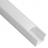Perfil Branco e Preto - 2 metros - U - Alumínio - para LED
