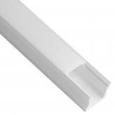 Profilé Blanc et Noir - 2 mètres - U - Aluminium - pour LED