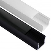 Profile White & Black  - 2 Meters - U - Aluminum - for LED