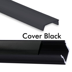 Profile White & Black  - 2 Meters - U - Aluminum - for LED