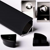 Profile White & Black  - 2 Meters - L - Aluminum - for LED