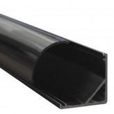 Aluminiumprofil Schwarz und Weiß  -L - 2 Meter - für LED