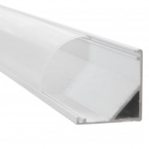 Profilé Blanc et Noir - 2 mètres - L - Aluminium - pour LED