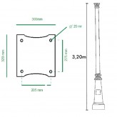 Columna F/Villa 3 metros