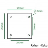 Mastarm REKA - Schwarz - 3 Meter - 4 Meter