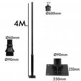 Columna REKA Negro -  3 metros  - 4 metros