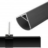 Profilé Blanc et Noir - 2 mètres - L - Aluminium - pour LED
