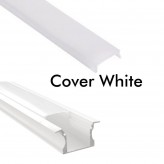 Profilé Blanc et Noir - 2 mètres - à Encastrer - Aluminium - pour LED