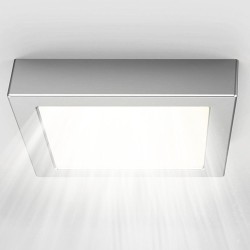 Plafón LED 15W - Cuadrado Acero Inox - CCT - OSRAM CHIP DURIS E 2835