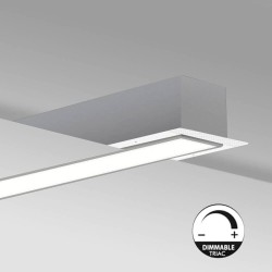 LED Linear luminaire - Recessed -  MOSCOW MINI SILVER- 0.5m - 1m - 1.5m - 2m - IP54