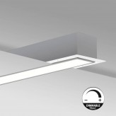 Luminaire Linéaire LED - encastré - MOSCOU MINI ARGENT - 0,5m - 1m - 1,5m - 2m - IP54