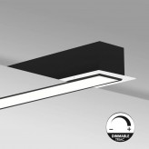 Luminaire Linéaire LED - encastré - MOSCOU MINI NOIR - 0,5m - 1m - 1,5m - 2m - IP54