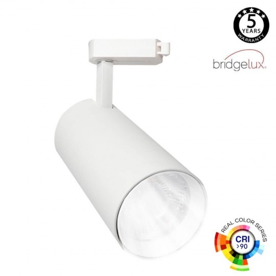 Foco LED 30W MAYA Blanco Carril Monofásico -  CCT- DOB Driverless - CRI +90