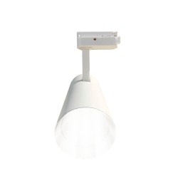 Foco LED 30W MAYA Branco Calha Monofásico - CCT - DOB Driverless - CRI +90