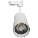 Foco LED 30W MAYA Carril Trifásico - CCT - DOB Driverless - CRI +90 - Blanco y Negro