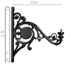 Suporte de poste para Farol LED - Palácio - Alumínio - 65cm