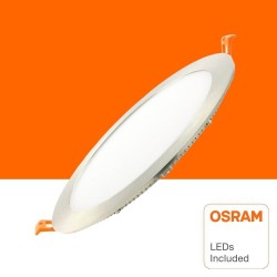 Painel LED Slim Circular 15W Acero Inox - CCT- OSRAM CHIP DURIS E 2835