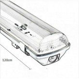 Bloc tubes LED double - IP65 - 120cm