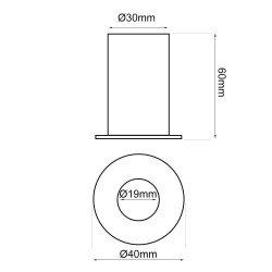 Empotrable LED 5W  Bridgelux Chip  -  40° - UGR11