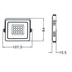 10W LED Floodlight  AVANT OSRAM CHIP DURIS E 2835