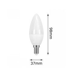 Bombilla LED Vela 6W E14 C37 180º - OSRAM Chip