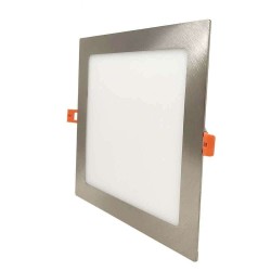 Placa LED Slim Cuadrada 15W Acero Inox - CCT- OSRAM CHIP DURIS E 2835