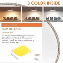 Encastrável 12W Circular - OSRAM CHIP DURIS E 2835 - CCT -  UGR19