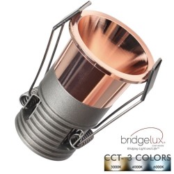 Empotrable LED 5W Rosa Oro Bridgelux Chip - 40° - UGR11- CCT