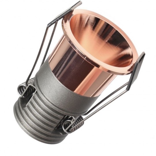Empotrable LED 5W Rosa Oro Bridgelux Chip - 40° - UGR11- CCT