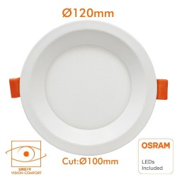 Downlight LED 12W Circular - OSRAM CHIP DURIS E 2835 - CCT - UGR19