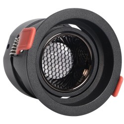 Encastrável LED 12W Preto Bridgelux Chip - UGR11- CCT- CRI+92