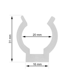 Grampo de metal para fixar o tubo LED  T8