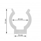 Agrafe  pour fixer le Tube  LED T8 - 2 unités