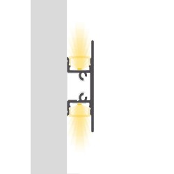 Perfil de Aluminio Modelo LUZ DOBRO- 2 Metros